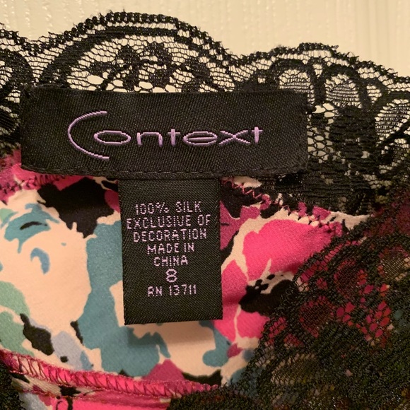NWT Context Silk Fleet Week Floral Multi Camisole - Picture 4 of 5